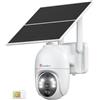 Ctronics 2K 4G LTE Telecamera da Esterno con SIM PTZ IP Telecamere con Pannello Solare