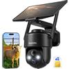 Codnida 4G Telecamera Esterno con Pannello Solare 2K Telecamera Sanza Fili con Scheda