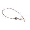 nalbori BRACCIALE ROSARIO UOMO DONNA ARGENTO 925 MADONNA CROCE SFERE PALLINE 3m +misure