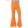 SMIFFYS Pantaloni a zampa d'elefante anni '60, da uomo, arancioni Halloween