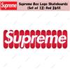 Supreme Box Logo Skateboards (Set di 12) Rosso 26SS
