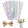 Helweet Carta Trasparente per Confezioni Rotolo di Cellophane Arcobaleno Carta da Re