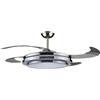 DCG Ventilatore da soffitto 4 pale a scomparsa richiudibili VECRD47TL con luce e