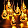 BrizLabs Halloween Luci Stringa, 30 LED Arancia Zucca Catena Luminosa Jack-O-Lan