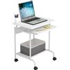Techly 105926 Scrivania Mobile Compact per Computer Ripiano Tastiera Scorrevole
