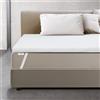 The White Stone Topper Memory Foam Una Piazza e Mezza Ventilato Correttore Materasso 6 cm
