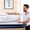 VITAPUR Topper Matrimoniale MEMOSILVER 180x200 Memory Foam 7cm con Copertura Lavabile e