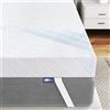 BedStory Topper in gel 140 x 200 cm altezza 10 cm in gel Memory Foam H3 & H4 in schiuma
