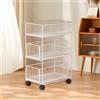 Carrello mobile con ruote, scaffale mobile multiuso in metallo sotto la