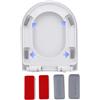 4 paracolpi universali di ricambio per sedili, tamponi antiscivolo per sedile WC