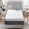 Zinus Materasso Singolo 80x190 cm Hybrid Altezza 25 cm Tight Top Materasso Memory Foam