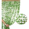 Home Tresor Tenda Antimosche Bamboo Naturale con Foglie Antirumore Moschiera a Pannello per