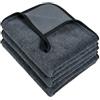 Carehabi 3 Pezzi Panno Microfibra Auto e Panno Asciugatura Auto, Panni in Microfibra Senza Aloni per Moto e Camion, 600GSM 60x40 cm