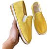 Uomo Cinese Kung Fu Scarpe Gomma Suola Velluto a Coste Fatto Mano Pechino Casual