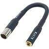 WJSTN Cavo adattatore bilanciato stereo TRS a 3 pin da mini XLR maschio a femmina da 3,5 mm