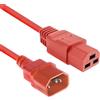 ACT C14 - C21 Cavo di Alimentazione C21 Femmina a C14 Spina Prolunga IEC 60320 Cavo di Alimentazione 1.5m Rosso per Server PDU UPS - AK5376
