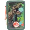 CYPBRANDS - Jurassic World, Astuccio, Astuccio a 3 piani, Materiale scolastico, Multicolore, Prodotto ufficiale