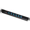 LINK LKMP06W - Multipresa wireless da rack 19 LKMP06W (6 prese universali ITA/Schuko, cavo 1,8 m, alluminio) - Controllo remoto via app Smart Life - Compatibile Alexa e Google Assistant