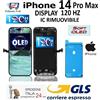 APPLE IPHONE 14 PRO MAX DISPLAY TOUCHSCREEN SOFT OLED 120 Hz PARI ORIGINALE GLS