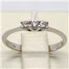 ANELLO ORO BIANCO 750 18K, TRILOGY CON DIAMANTI CARATI 0.15, MADE IN ITALY