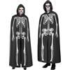 W WIDMANN MILANO Party Fashion - Mantello da scheletro con cappuccio per adulti, 150 cm, costume per Halloween