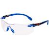 3M Solus Occhiali di sicurezza, montatura blu/nera, Scotchgard Anti-Fog, lenti trasparenti, S1101SGAF-EU