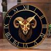 Orologio da Parete Moderno 25 cm - Design Capra Dorata per Casa 2D