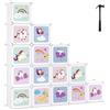 SONGMICS Armadio Cameretta, Guardaroba Modulare a 16 Cubi con Ante, Libreria Bam