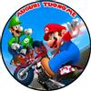 Decora Cialda - Ostia per torte Supermario Luigi moto - tonda e personalizzabile!