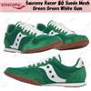 Saucony Racer 80 maglia scamosciata verde gomma bianca taglia uomo