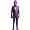 A2Z 4 Kids Ragazze Galaxy Brilla Scheletro Cosmic Tuta Maschera Costume Halloween 3-14 Anni