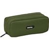 Safta M932, Dark Forest-Astuccio con soffietto, per bambini, ideale età scolastica, comodo e versatile, qualità e resistenza, 21 x 8 cm, verde unisex per bambini, verde cachi/nero, standard, Verde