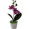 Pianta artificiale in vaso orchidea Phalaenopsis plastica 25 cm per decorazione