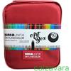 Tinta Unita Skyline Art Box Pastelli in Legno MINA 4.0 110 Col. - Rosso Ciliegia