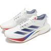 adidas Adizero Boston 12 M White Dark Blue Pure Ruby Men Road Running JI4476