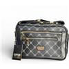 N/A Borsa Tracolla Donna Coveri World Nera Monogram Argento Zip Doppie Tasche