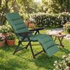 Metal Far Sdraio da Giardino Reclinabile 177x60x61 cm Verde Salvia Super Bomber Metal Far
