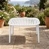Plastica Alto Sele Tavolino da Giardino Basso PP 65x42x51 cm Bianco Positano Plastica Alto Sele