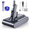 Batteria 6000mah con Filtro per Dyson V7 Fluffy Animal Motorhead Absolute SV11