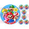 Decora Cialda - Ostia per torte Supermario con 6 mini cialde dischetti già ritagliate!