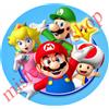Decora Cialda - Ostia per torte Supermario Tonda Formato grande A3 cm. 28 diametro