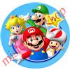 Decora Cialda - Ostia per torte Supermario m8- Anche tonda e personalizzabile!