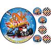 Decora Cialda - Ostia per torte Hot Wheels con 6 mini cialde dischetti per biscotti