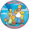 Decora Cialda - Ostia per torte I Simpsons grande Formato A3 tonda 28cm Simpson