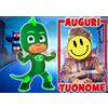 Decora Cialda Ostia per torte PJ Masks Superpigiamini Geco con tua foto. Anche A3!