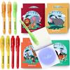 BONNYCO Penna Invisibile e Taccuino, 8 Pezzi Animali Giungla Gadget Compleanno Bambini. Regalini Fine Festa Compleanno Bambino, Regalino Fine Festa Pignatta. Penne Magiche, Gadget Bambini Animali