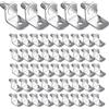 50 Picchetti Supporto Scaffale a Forma di L per Fori Armadio 5mm Ferro Antiruggi