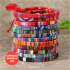 12pz braccialetti tessuto etnico bohemiano perline uomo donna mare festa