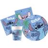 WeParty Kit addobbi festa compleanno Stitch X8X16X24X32X40X96 Persone piatti bicchieri