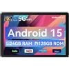 Whitedeer Tablet, Tablet 10 pollici, Android Tablet con 24 GB RAM 128 GB ROM, Oc